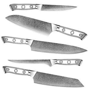 DIY 67-layer Damascus Steel Kitchen Knife Japanese Blade Blank Knives Parts EDC Cooking Knife Meat Sushi Cutter Without Handle