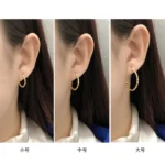 925 Sterling Silver Earring Women European and American Plain Chic Ball Bead 925 Silver Big Hoop Earring for Women