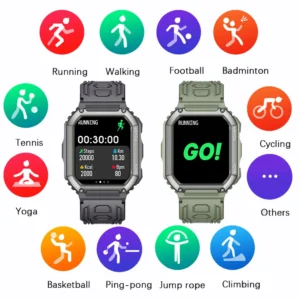 SENBONO C20S Men's Smart Watch OLED Big Battery Heart Rate Tracker Fitness Tracker IP67 Waterproof BT Dial Call IOS Android