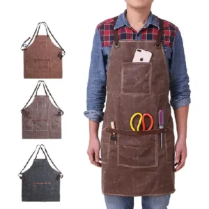 Canvas Denim Apron Dark Blue Barista Barber Shop Apron Restaurant Art Studio Overalls Apron