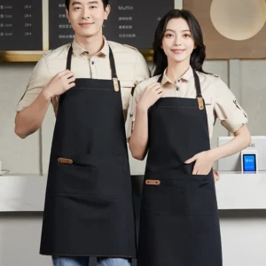 Fashion Chef Jackets Uniform Coats Hotel Mandiles Leather Full Length Bib Barista Barber Delantales Garden Hairdressing Cartoon