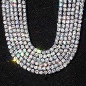 Hip Hop Jewelry 3mm-6mm Mens/women Cubic Zirconia 4mm Diamond CZ Tennis Bracelet Gold Tennis Chains Necklace Iced Out