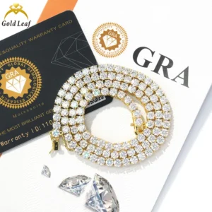 Hip Hop Iced Out Fine Jewelry Lab Diamond 925 Silver VVS Moissanite Necklaces