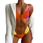 JSN7129 New Solid Sexy Push up Bikini 2022 Bikinis Woman Swimwear Bathing Suit Underwire Mini Mirco Bikini