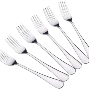High Quality Stainless Steel Cutlery Set Gold Fork and Polished PP Spoon for Coffee Mugs for Camping and Hotels