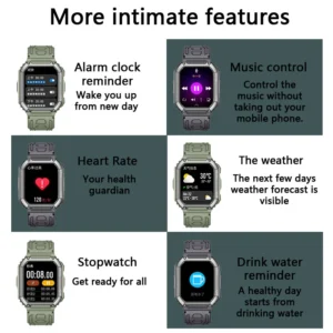 SENBONO C20S Men's Smart Watch OLED Big Battery Heart Rate Tracker Fitness Tracker IP67 Waterproof BT Dial Call IOS Android