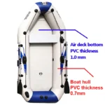 Solar Marine B200-3 200 cm 2 m 6.6 ft Air Mat Deck Floor Inflatable 1-2 Person PVC Fishing Kayak Rowing Boat