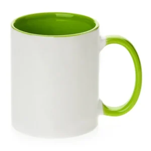 POD 11oz Sublimation Blank Ceramic Coffee Taza Two Tone Mug Inner and Handle Color Black