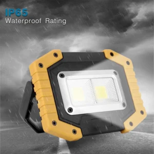 COB 30W LED Work Light Rechargeable Waterproof Flood Lights for Outdoor Camping Hiking Emergency Car Repairing Job Site Lights