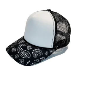 HN0002R Fashion Casquette Mesh Tennis  Running Embroidery Black Sport Cap With Patchwork Premium Trucker Hat