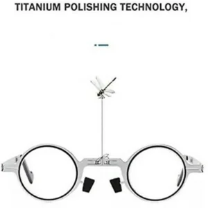 Ultra Light Titanium Reading Glasses, Foldable Screwless, Anti Blue Light