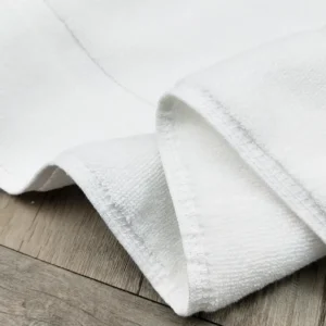Jacquard Bathroom Mat 100% Cotton White Bath Mat Dry