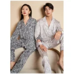 High quality Robe Zebra Print Long Pants Viscose Pajamas Pyjamas Silk Sleepwear Women Nightwear Luxury Pyjamas
