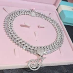 Fashion Cursive Letters A-Z Pendant & Necklace Hip Hop Cubic Zircon Charm Jewelry for Men Women Gifts