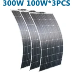 200W Flexible Solar Panel for Campervan Roof Shed 100W Photovoltaic Solar 12V Battery Charging Portable Green Energy Solution