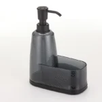 Modern Kitchen Sink Countertop Liquid Soap Dispenser Hand Pump Bottle Caddy with Storage Compartments