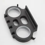 Adhesive Black Aluminum Toothpaste Dispenser Toothbrush Cup Holder Wall Mounted Toothbrush Racks Toothbrush Storage Holder