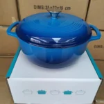 28cm Classic Cast Iron Enamel Dutch Oven Pot Metal Design Style