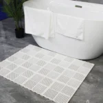 Pure PVC Non-slip Hollow Drainage Vinyl Grid Shower Bath Tub Floor Indoor Outdoor Mats
