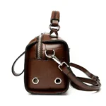 Fall Trendy Designer Women’s Purse Handbag Luxury PU Leather with Zip Closure Vintage Candy Pattern Branded Handbag