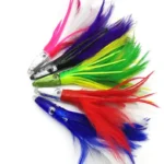 14Cm 32G Feather Trolling Lure Acrylic Head Octopus Skirt Lure Marlin Tuna Bait Unrigged Trolling Fishing Lure