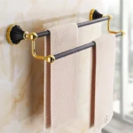 Luxury Black Gold Wall Mount Bathroom Accessories Set