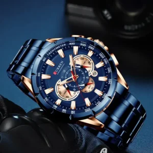Curren 8363 Japanese Men Silicone Luminous Hands Wrist Watch