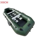 Solar Marine 9.8ft Inflatable Boat 4 Person Folding Portable Fishing Kayak Dinghy Rafting Tender Floating on River Lakes