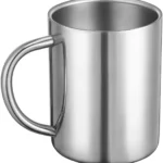 6.7oz/200ml Double Walled Coffee Mugs Stainless Steel Tea Cups Kids Camping Mugs With Handle