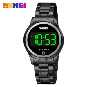 Smart Stainless Steel Touch Smartwatch Big Display, Gold Finish, Business Class Wristwatch