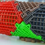 100% PVC Non-Slip Drainage Door Mat with Solid Pattern Vinyl Grid for Swimming Pools Bathroom Washroom Floor Grid Door Mat