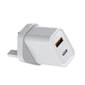 UK Plug QC 3.0 Dual Cargadores Carregador PD 20W Charger USB-C Power Adapter Mobile Phone Wall Type C Fast Travel Charger