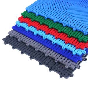 Modular Interlocking Floor Tiles Outdoor Sports Mat Hollow Hodrophobic Drainage Antiskid Pure PVC Plastic Bathroom Sauna Room