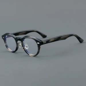 Vintage Acetate Glasses with Clear Lens, Anti Blue Light, Model 5806
