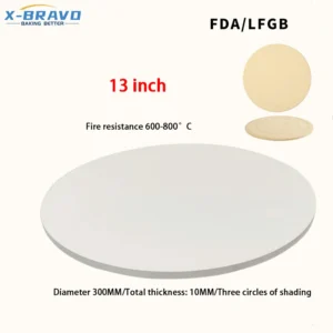 Pizza Plate High Temperature Pizza Stone Iolite Baking Plate Baking Slate Round 13 Inch Pizza Plate