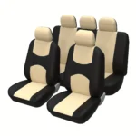 5 Seat Car Seat Covers Full Set, Breathable Polyester Automotive Front and Rear Seat Covers, Automotive Seat Cover