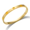 Gold Color Plated-Orange Flower