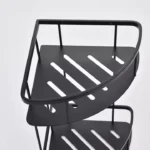 High Quality 304 Stainless Steel Double Storage Shelf Modern Wall-Mounted Hanging Rack for Hotel Washroom Bathroom Corner