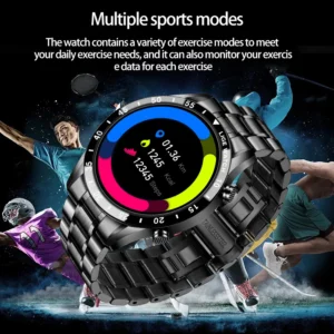 LIGE BW0189 Men's Smartwatch Full Touchscreen Fitness Tracker IPS Wearable Devices IP68 Waterproof Smart Bracelet for Sports