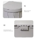 Eco-Friendly Portable Toilet Rack Organizer Foldable for Outdoor Camp & Bathroom for Camping & Hiking Products