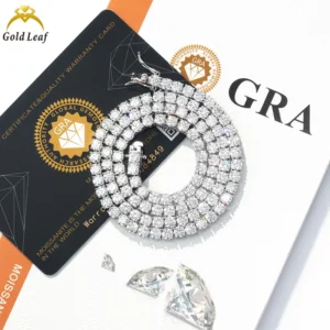 Hip Hop Iced Out Fine Jewelry Lab Diamond 925 Silver VVS Moissanite Necklaces