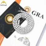 Hip Hop Iced Out Fine Jewelry 2mm 3mm 4mm 5mm 6mm 6.5mm Lab Diamond 925 Silver VVS Moissanite Tennis Chain Necklaces