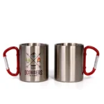 Stainless Steel Insulated Coffee Cup with Carabiner Handle Sublimation Blank for Back to School for Climbing