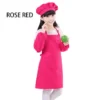 ROSE RED(Apron+Oversleeve+Hat)