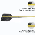 Long Handle 12/13/14 Inch Hard Coating Pizza Peel Perforated Pizza Shovel Aluminum Brick Oven Shovel Detachable Long Peel