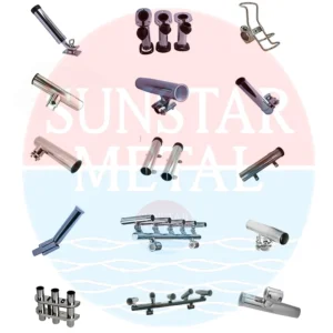 Adjustable 5-Tube Stainless Steel Fishing Rod Holder