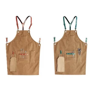 Canvas Denim Apron Dark Blue Barista Barber Shop Apron Restaurant Art Studio Overalls Apron
