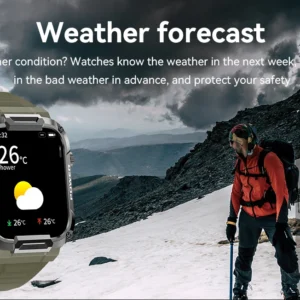 VALDUS1.85 HD Large Screen Body Temperature Monitor Smart Watch MK66