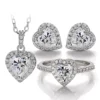 heart moissanite jewelry set