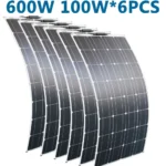 200W Flexible Solar Panel for Campervan Roof Shed 100W Photovoltaic Solar 12V Battery Charging Portable Green Energy Solution